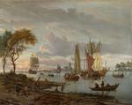 欧洲12-19世纪油画一_Abraham Storck - A River View